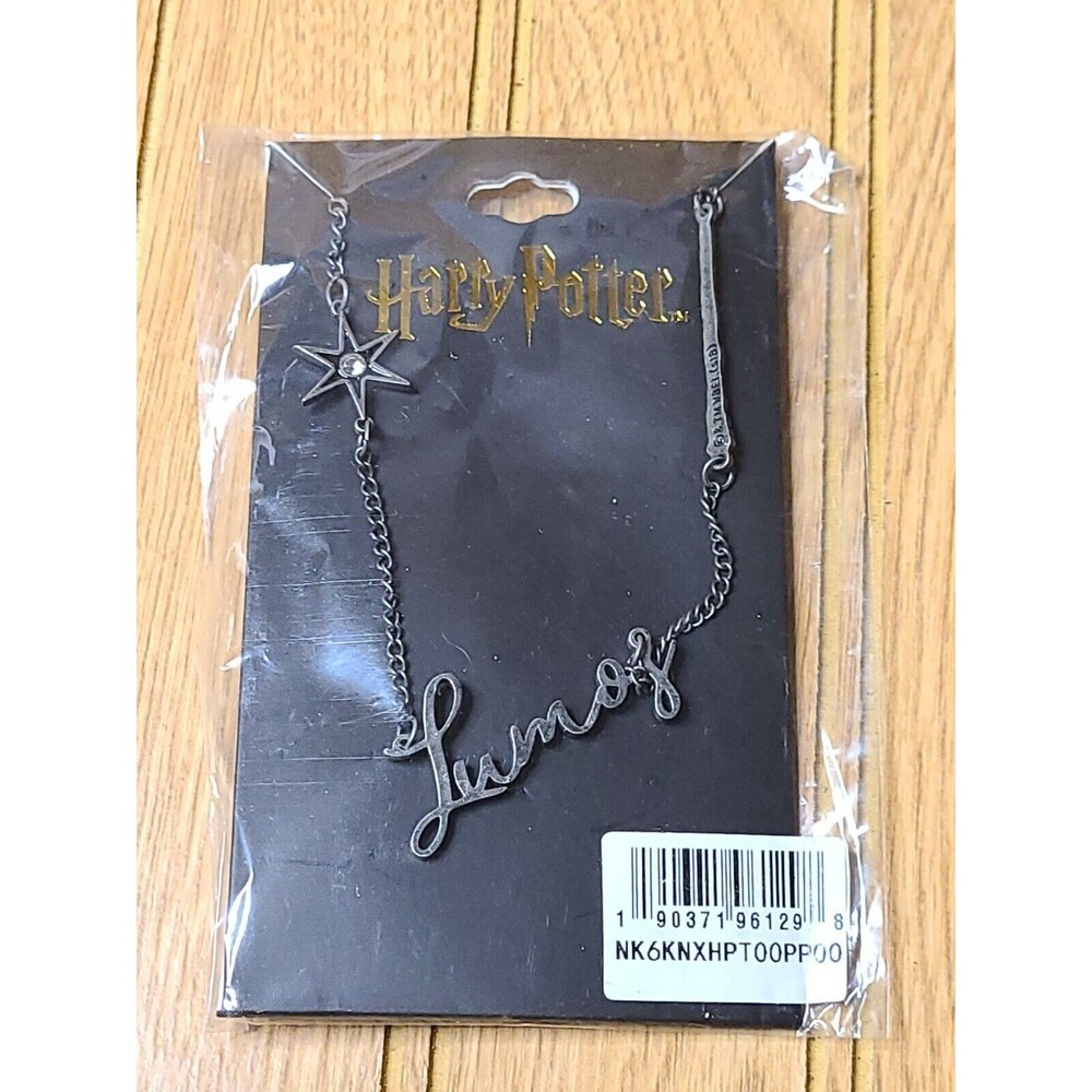 Harry Potter LUMOS Necklace Officially Licensed Wand Star Spell Word Bioworld
